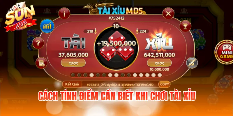 Cách tính điểm cần biết khi chơi Tài Xỉu